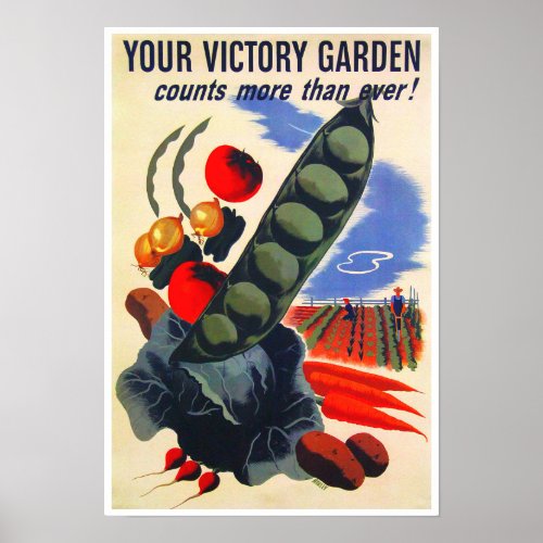 WWII Victory Garden Poster