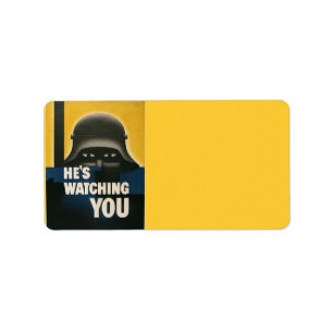 WWII Vintage Poster Address Label