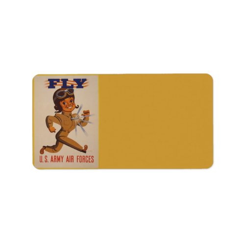 WWII Vintage Poster Address Label