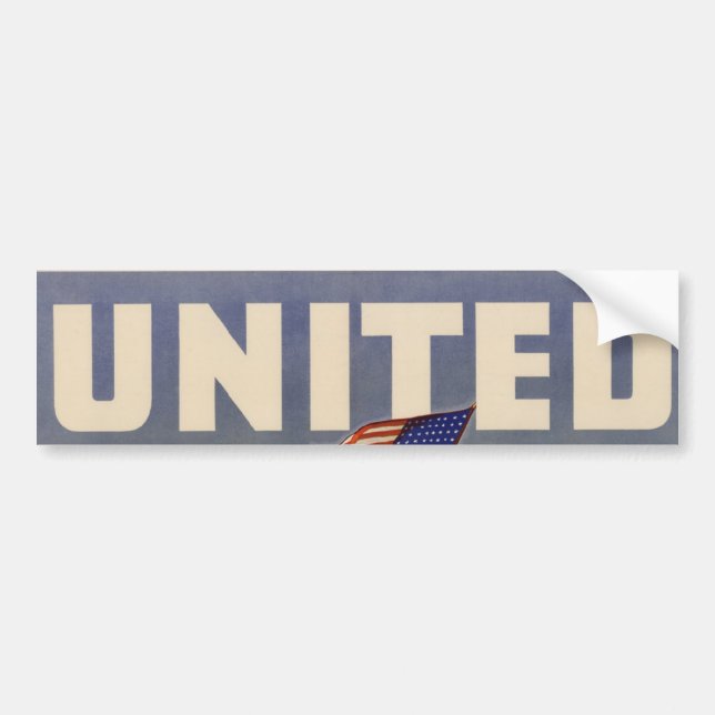 WWII Vintage Poster Bumper Sticker (Front)