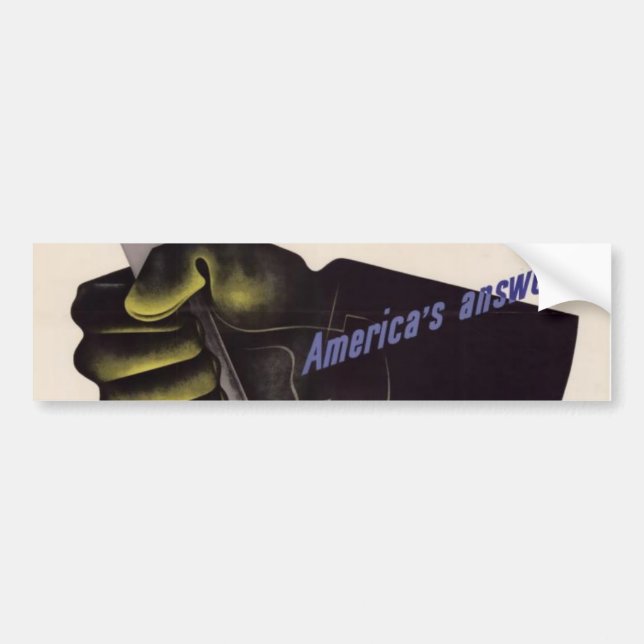 WWII Vintage Poster Bumper Sticker (Front)