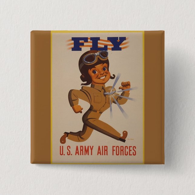 WWII Vintage Poster Button (Front)