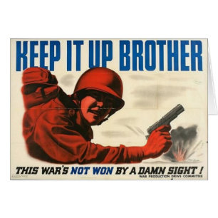 WWII Vintage Poster Greeting/Note Card