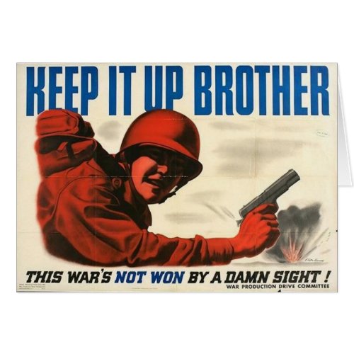 WWII Vintage Poster GreetingNote Card