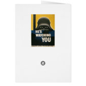 WWII Vintage Poster Greeting/Note Card (Back)