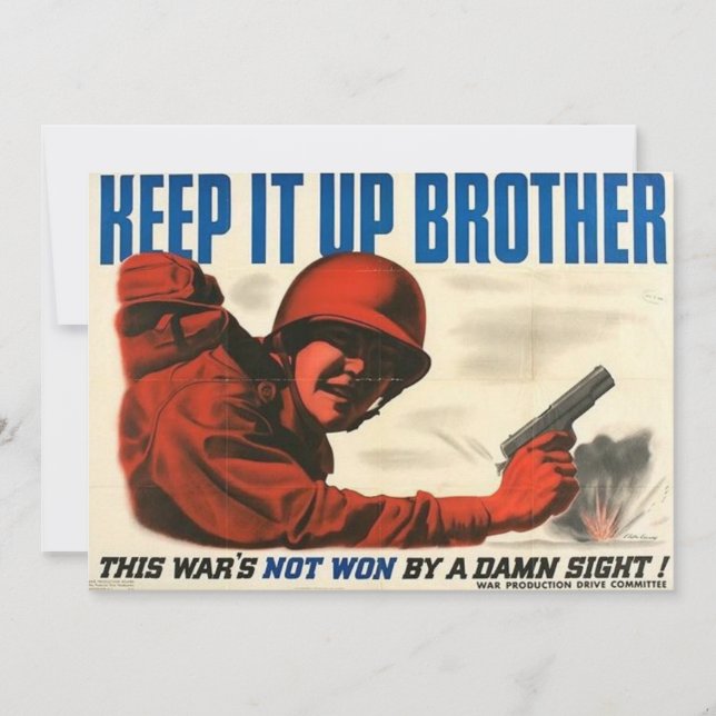 WWII Vintage Poster Invitation (Front)