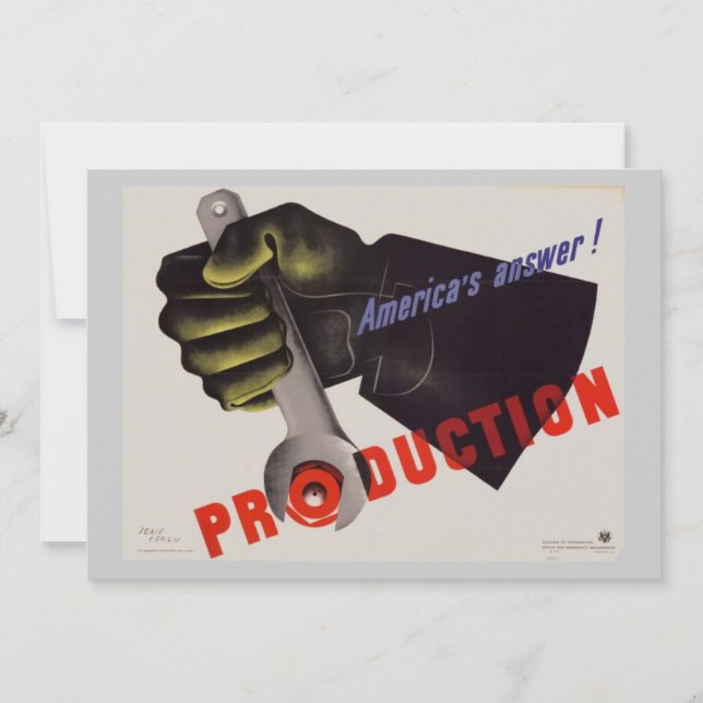 WWII Vintage Poster Invitation (Front)