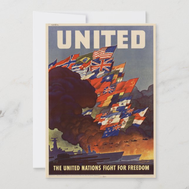 WWII Vintage Poster Invitation (Front)