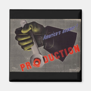 WWII Vintage Poster Magnet