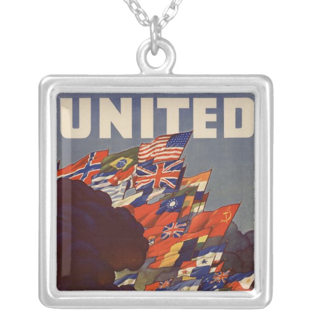 WWII Vintage Poster Necklace (Front)