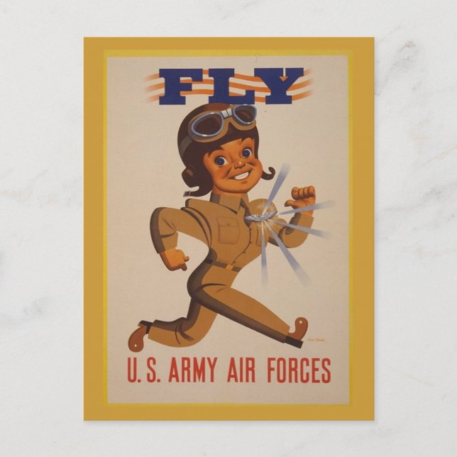 WWII Vintage Poster Postcard (Front)