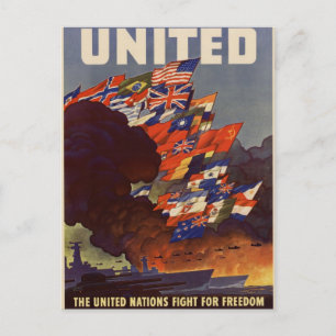 WWII Vintage Poster Postcard