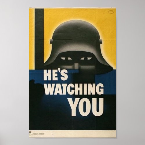 WWII Vintage Poster Poster