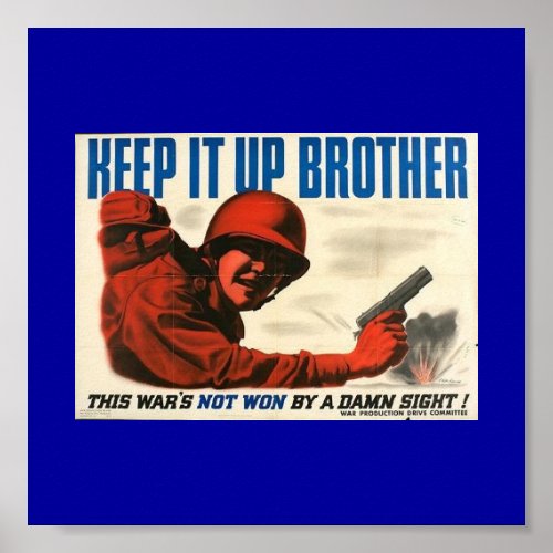 WWII Vintage Poster Poster