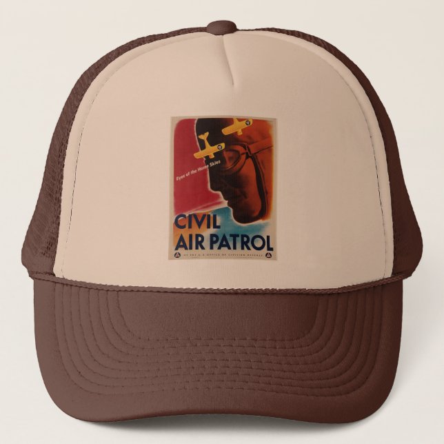 WWII Vintage Poster Trucker Hat (Front)