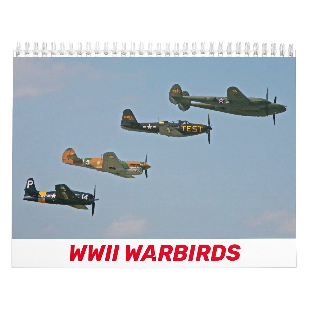 WWII Warbirds Calendar Zazzle