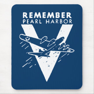 WWII White Remember Pearl Harbor Mouse Pad