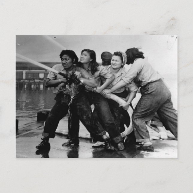 WWII Women on the Homefront/War Effort Postcard (Front)