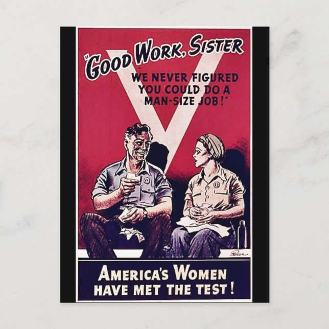 Wwii Women Postcard (Front)
