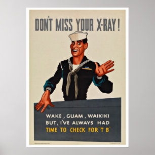 WWII X-Ray - Vintage Patriotism Poster