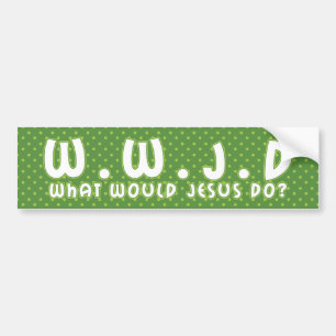 WWJD 2 BUMPER STICKER