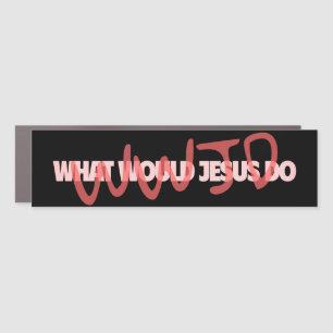 WWJD – What Would Jesus *Actually* Do? Car Magnet