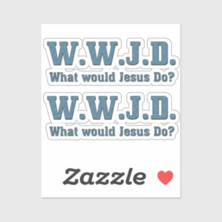WWJD? What Would Jesus Do? Contour Cut Sticker