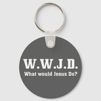 WWJD? What Would Jesus Do? Grey Keychain