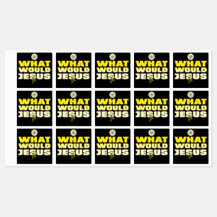 WWJD – What Would Jesus Do? Square Stickers