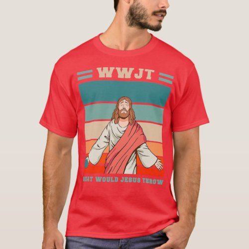 Wwjt What Would Jesus Throw Funny Disc T_Shirt