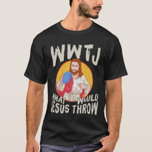 WWJT What Would Jesus Throw Funny Disk Golf T-Shirt