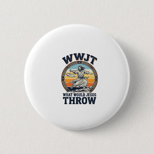 WWJT What Would Jesus Throw Vintage Disc Shirt_1 Button