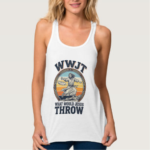 WWJT What Would Jesus Throw Vintage Disc Shirt_1 Tank Top
