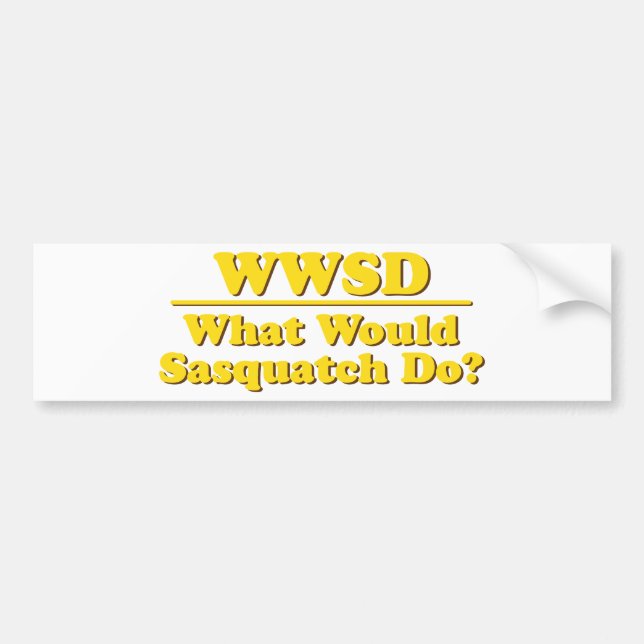 WWSD? BUMPER STICKER (Front)