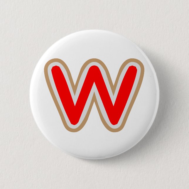 WWW ALPHAW ALPHABET PINBACK BUTTON (Front)