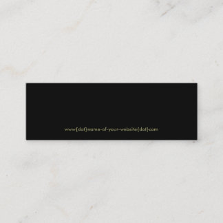 www{dot}name-of-your-website{dot}com black mini business card