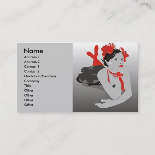 Customizable www.Garcya.us_Girls-100, Name, Address 1, Addre... Business Cards