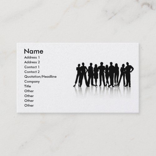 www_Garcya_us_human silhouetes vector, Name, Ad... Business Cards