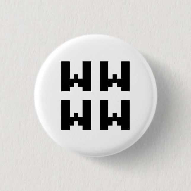 WWWW | LOL Japanese Internet Slang Button (Front)
