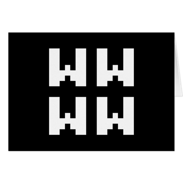 WWWW | LOL Japanese Internet Slang Greeting Card (Front Horizontal)