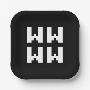 WWWW LOL Japanese Internet Slang Paper Plates