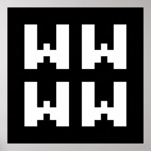 WWWW LOL Japanese Internet Slang Poster