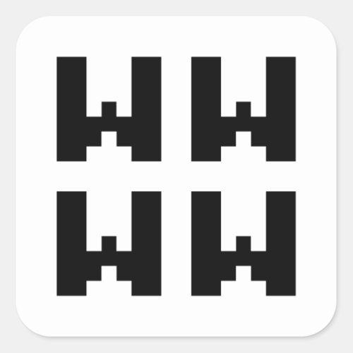WWWW  LOL Japanese Internet Slang Square Sticker