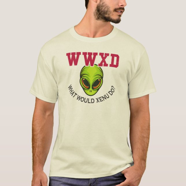 WWXD What Would Xenu Do Scientology Cult Protest T-Shirt (Front)