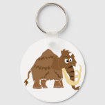 Wx- Funny Woolly Mammoth Primitive Art Keychain at Zazzle