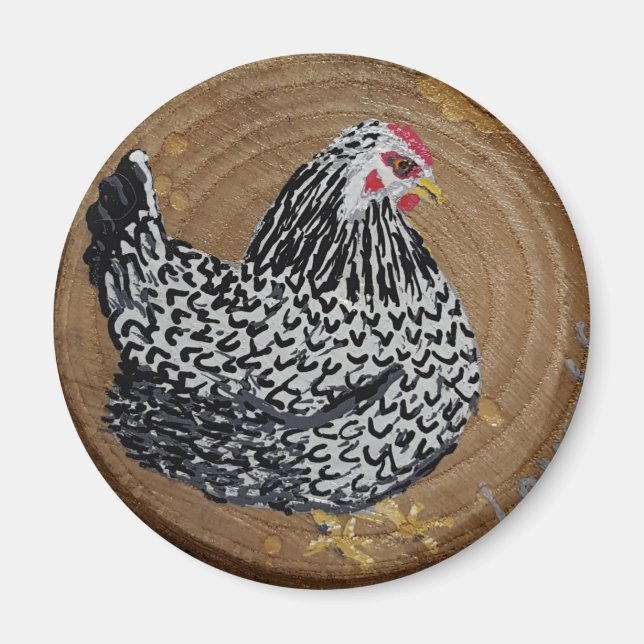 Wyandotte Chicken Magnet (Front)