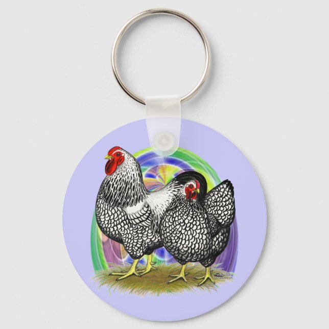 Wyandotte:  Easter Egg Pair Keychain (Front)
