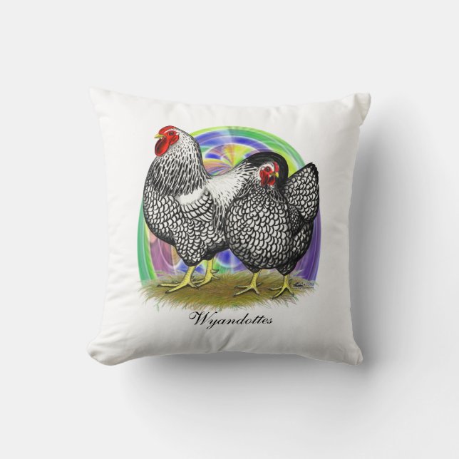 Wyandotte:  Easter Egg Pair Throw Pillow (Front)