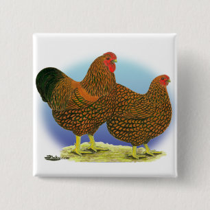 Wyandotte: Golden-laced Pair Button