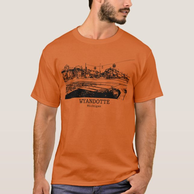 Wyandotte Michigan girl retro T-Shirt (Front)